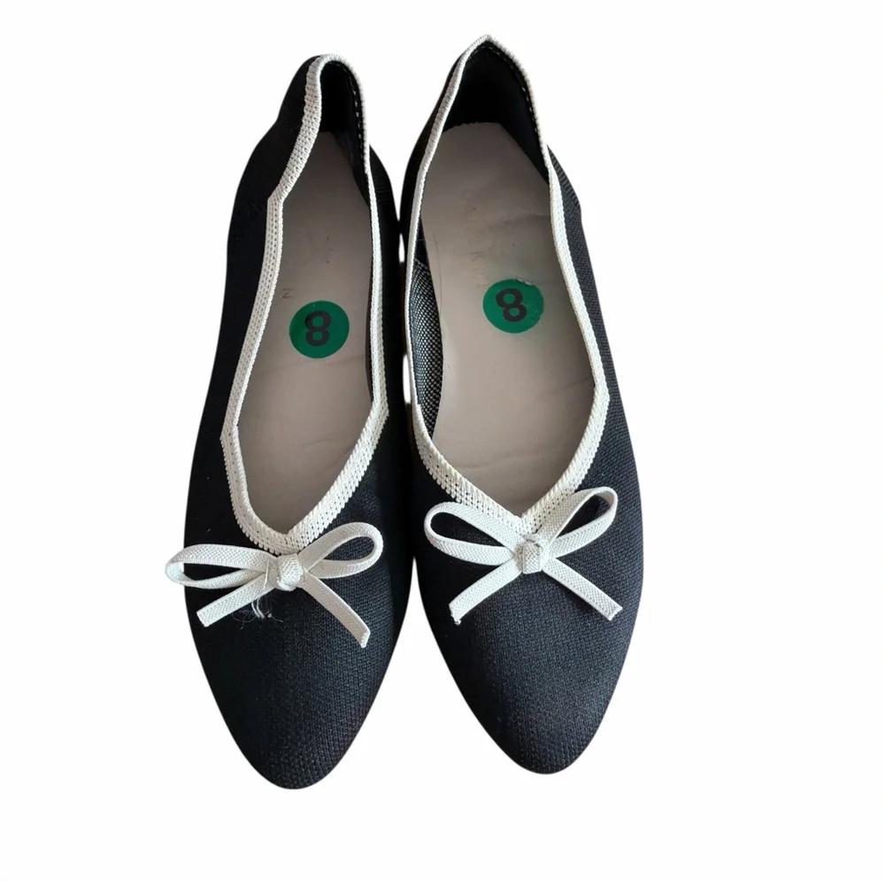 Danskin Black and White Women's Pointy Ballet Flats